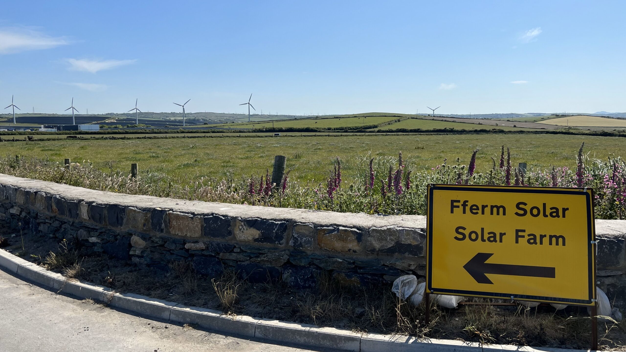 Solar Farm Sign Anglesey
