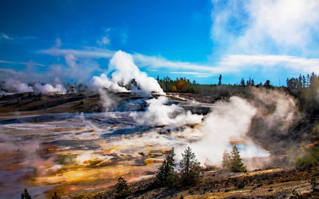 A photo of steam rising from the ground in Ukraine a potential site for Geothermal Energy Plant | credit Geothermal Ukraine