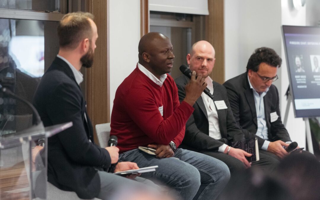 Emmanuel Kirunda presenting at the Showcase event of the Innovation UK Global Incubation Programme in New York USA