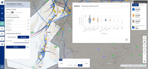 Screenshot taken from the REACT platform developed by Olsights and MapStand in partnership with SSEN-Transmission